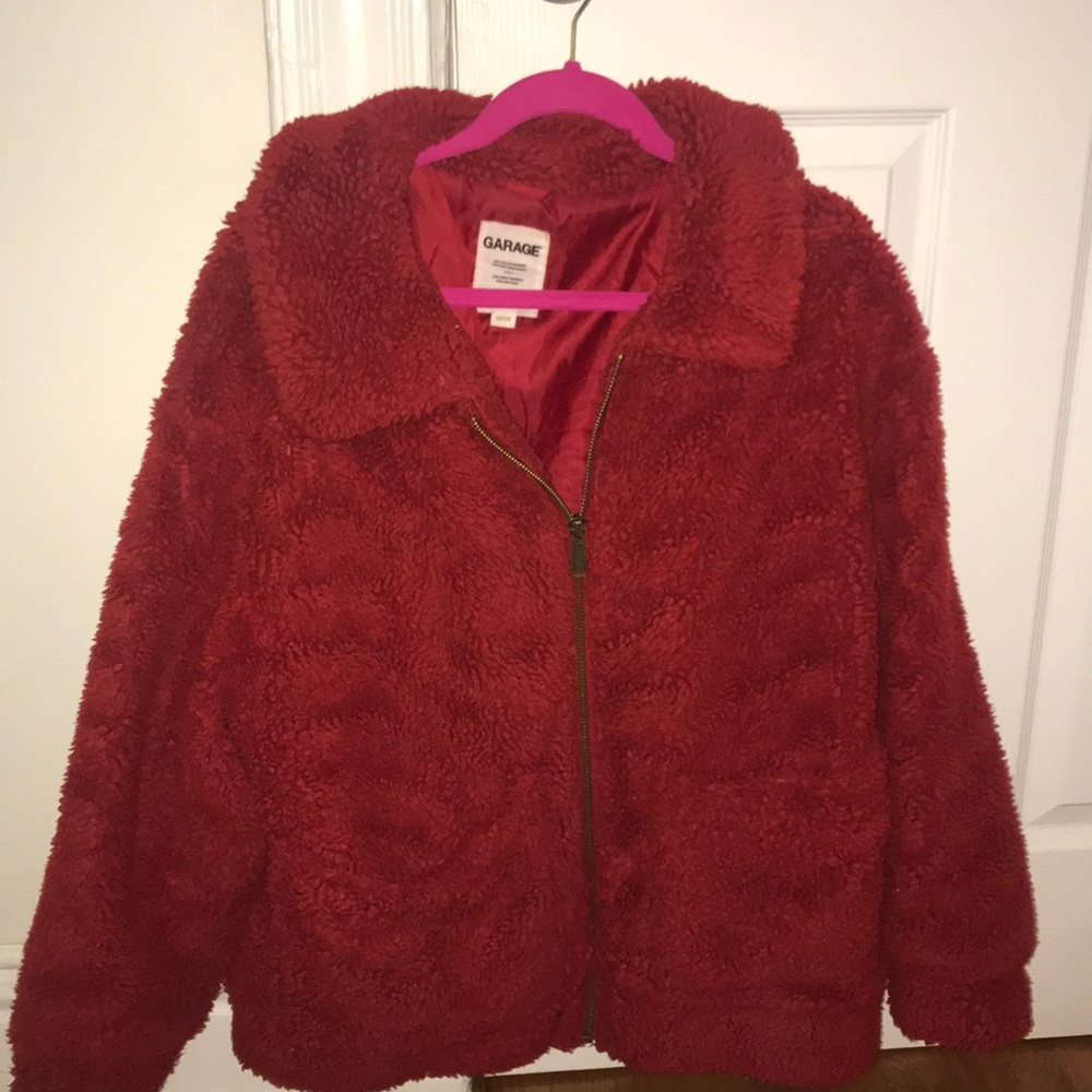 Red Fuzzy Coat - image 1
